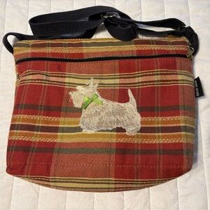 Dixie Bags Purse with Wallet Crossbody Bag Plaid‎ With Scotty Dog